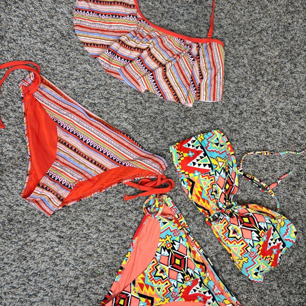 2 Forever 21 Bikini Sets – Size Medium | Colorful Summer Bundle